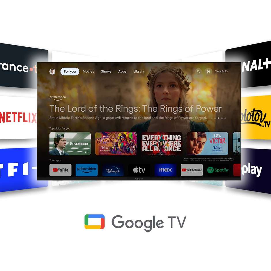 THOMSON 50QG6C14 Smart TV 50" LED 4K Ultra HD Google TV Colore Black