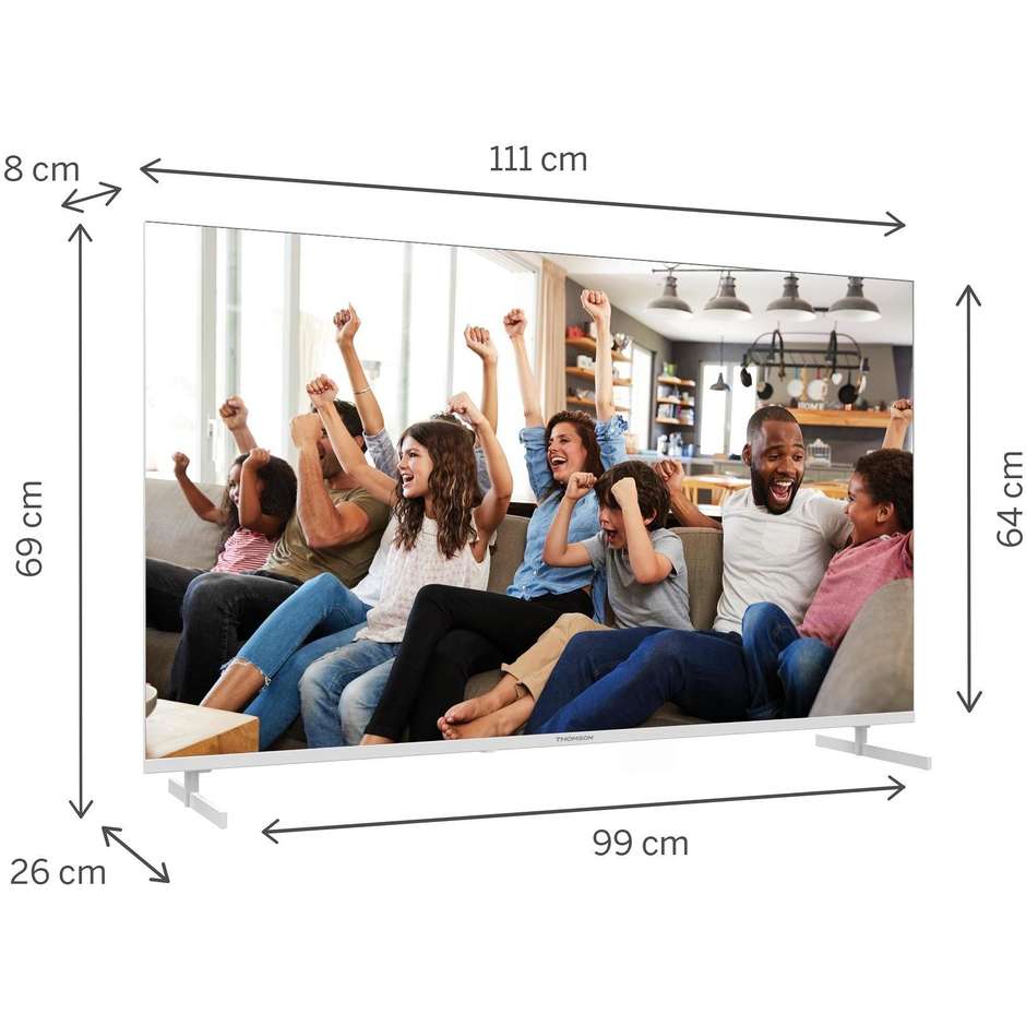 Thomson 50UG4S14W TV LED 50" 4K Ultra HD Smart TV Wi-Fi Classe E Colore Bianco