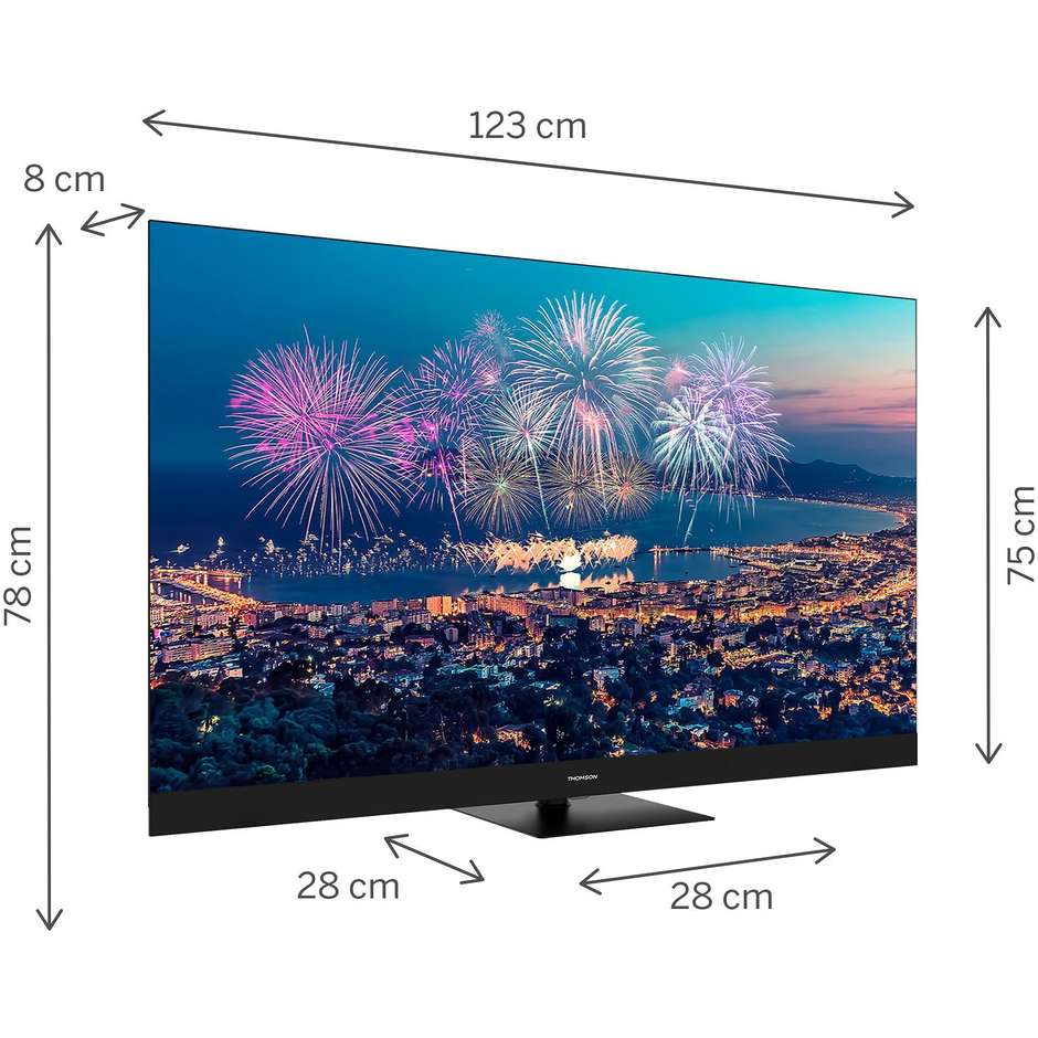 THOMSON 55QG6C14 Smart TV 55" LED 4K Ultra HD Google TV Colore Black