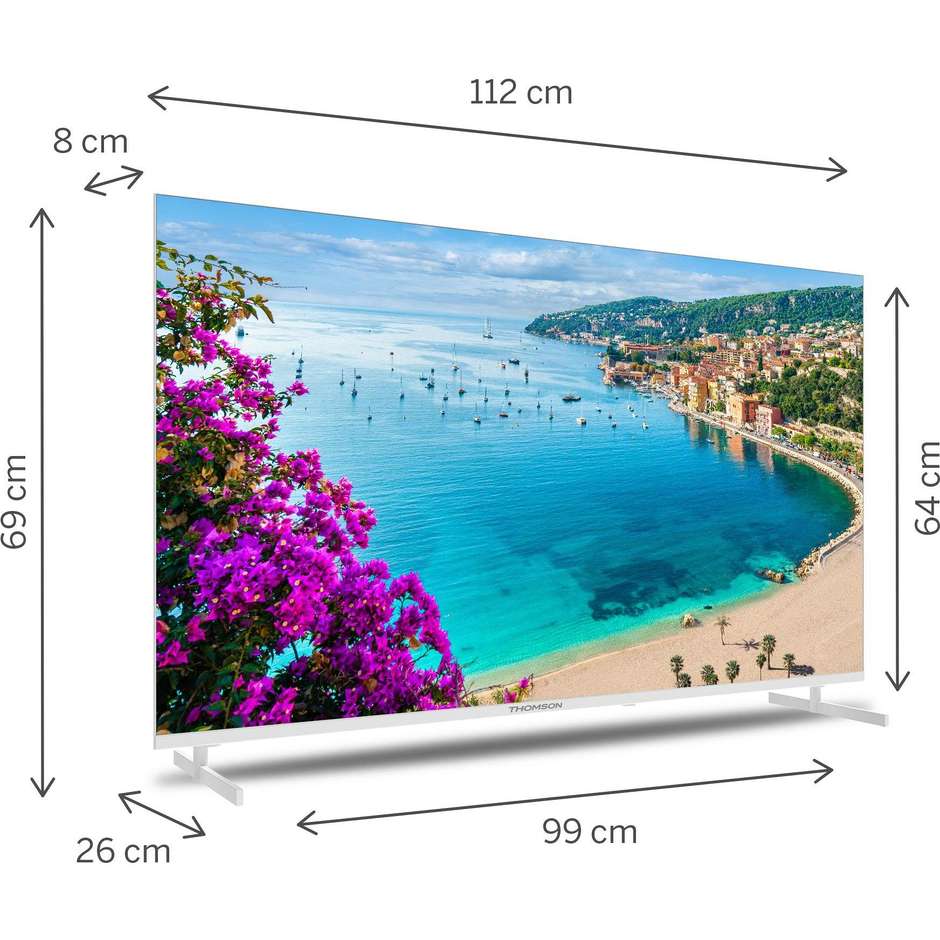 Thomson 55UA5S13W TV LED 55" 4K Ultra HD Smart TV Wi-Fi Classe E Colore Bianco