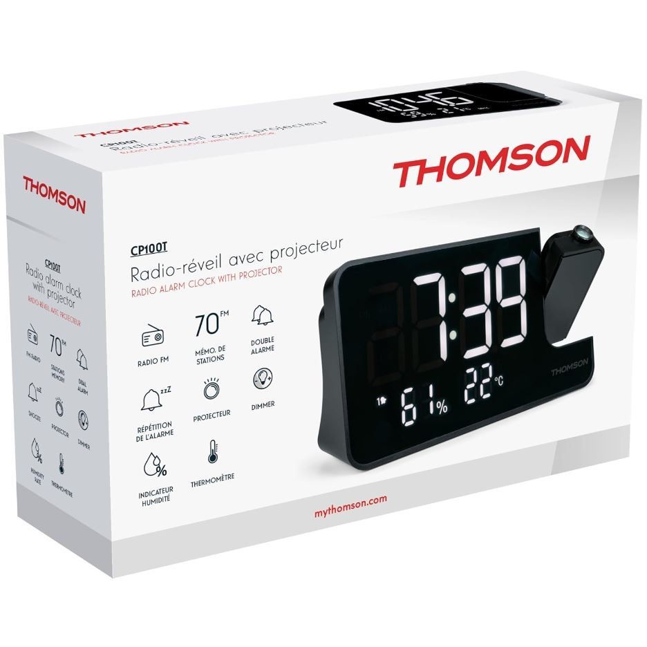 Thomson CP100T Radiosveglia Digitale Colore Nero