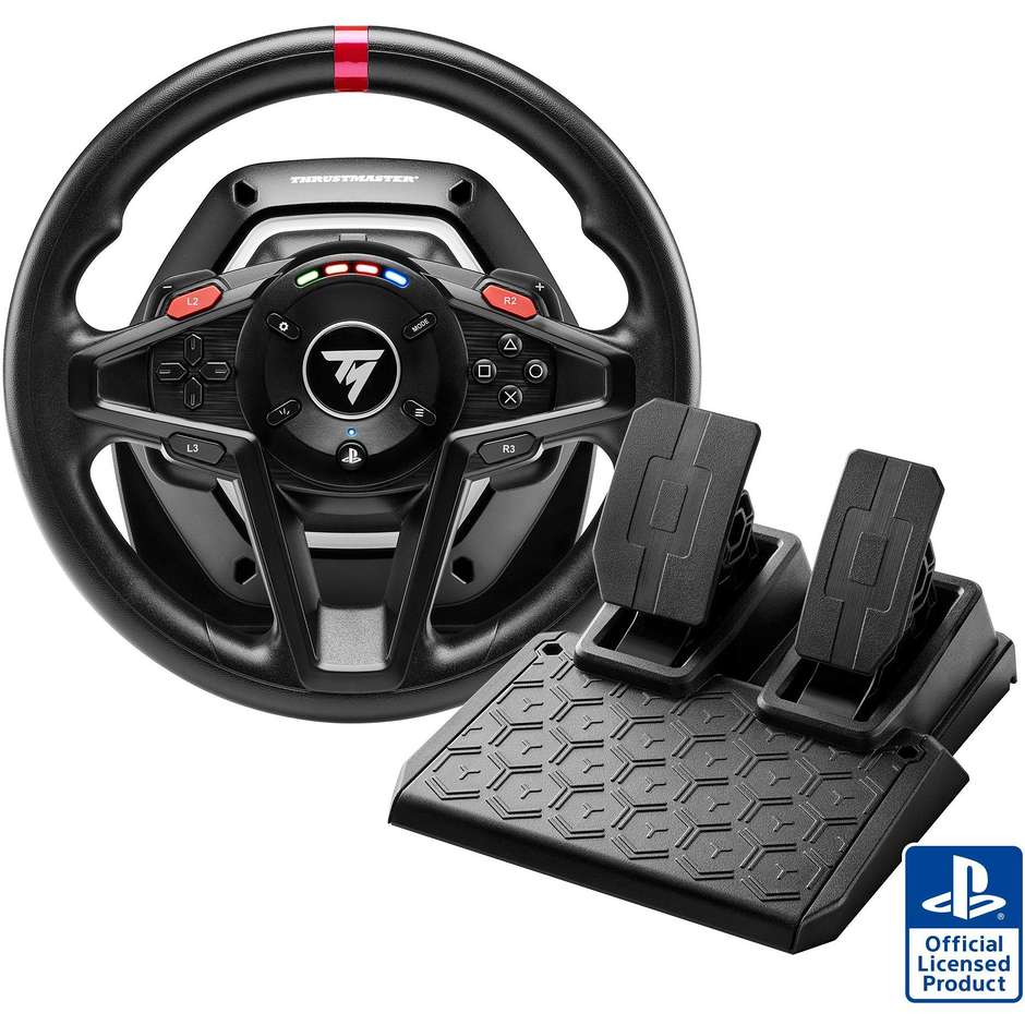 Thrustmaster T128 Volante Force Feedback con Pedali Magnetici PlayStation 5 PlayStation 4 PC Colore Nero