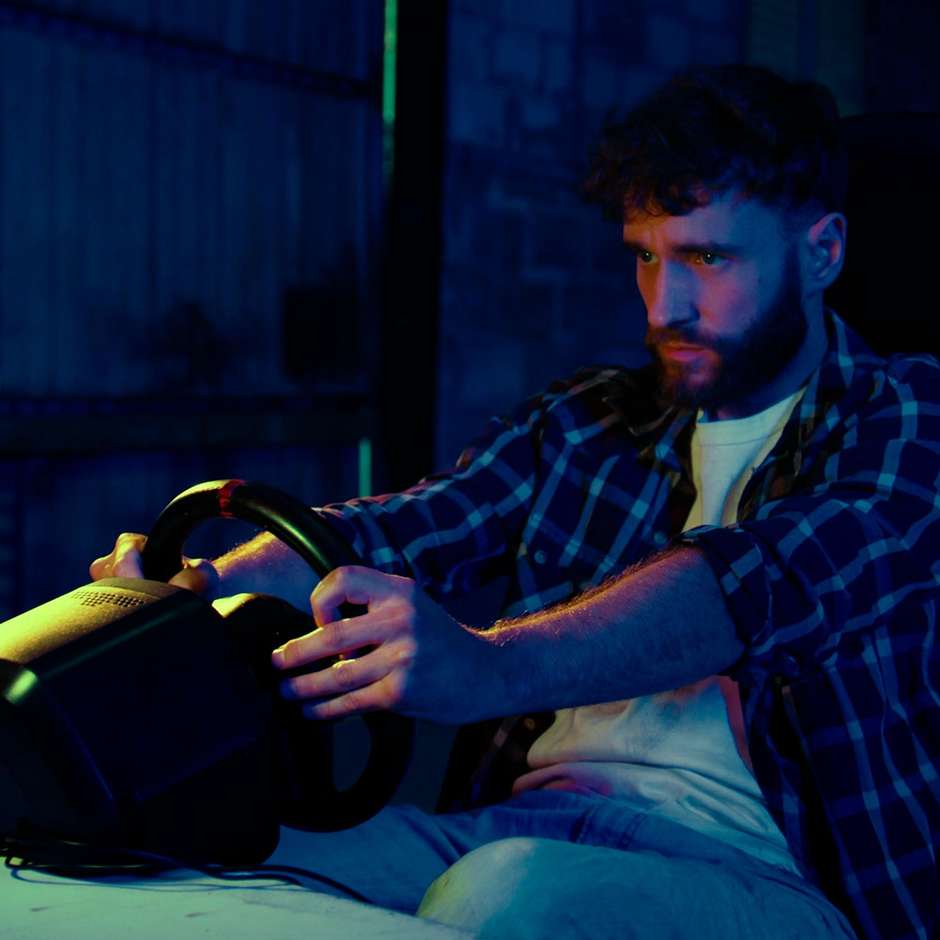 Thrustmaster T128 Volante Force Feedback con Pedali Magnetici PlayStation 5 PlayStation 4 PC Colore Nero