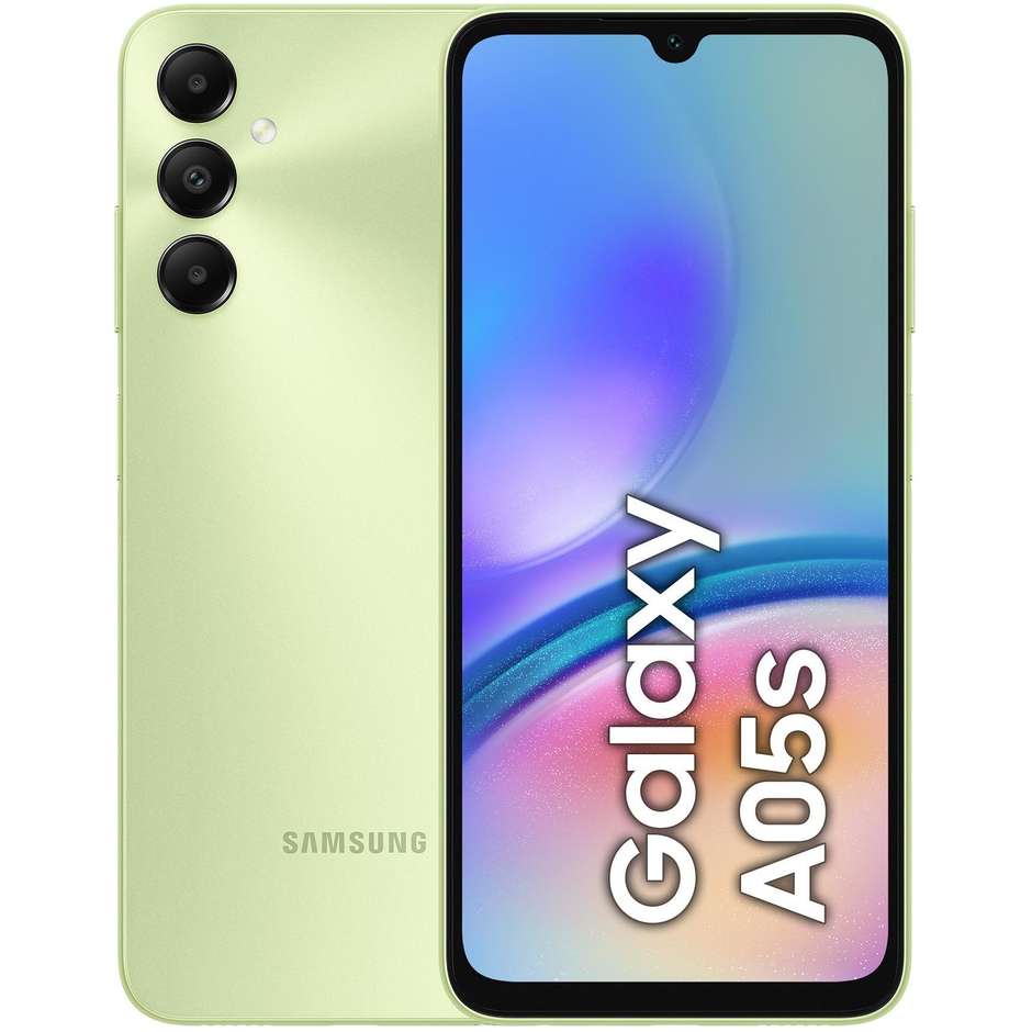 TIM Samsung Galaxy A05s Smartphone 4G 6.7" Ram 4 GB Memoria 128 GB Android 13 Colore Verde chiaro