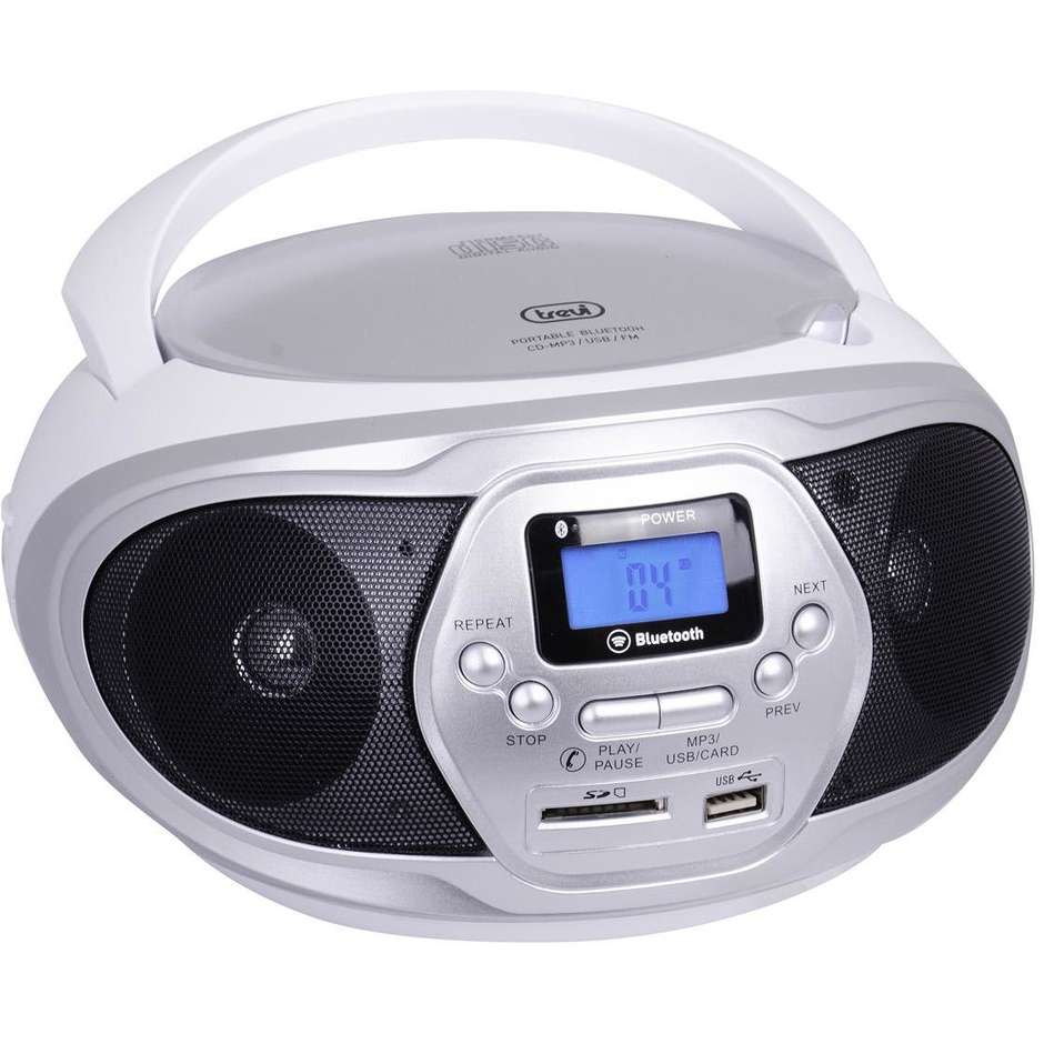 Trevi CMP 548 BT Stereo portatile Lettore CD/mp3 Radio FM USB Aux-in Bluetooth colore Bianco