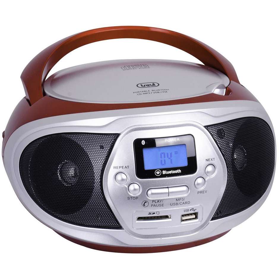 Trevi CMP 548 BT Stereo portatile Lettore CD/mp3 Radio FM USB Aux-in Bluetooth colore Rosso
