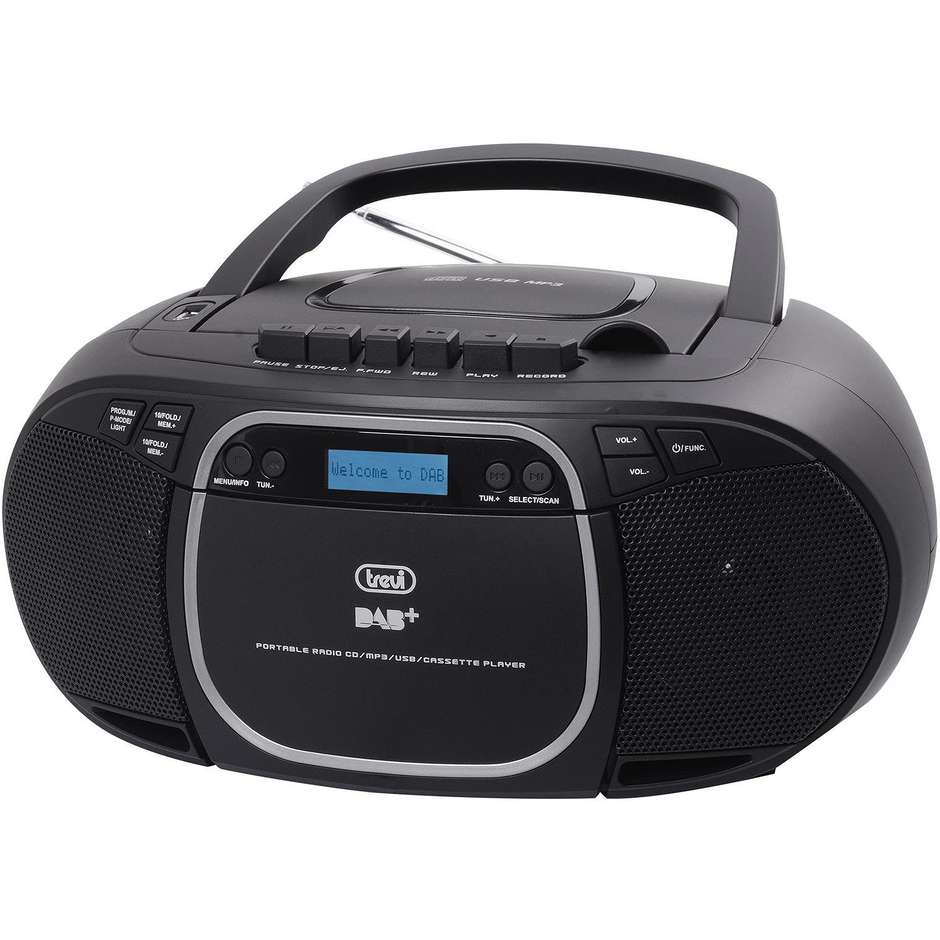 Trevi CMP 576 DAB boombox nero con CD, cassette, radio DAB+ e USB