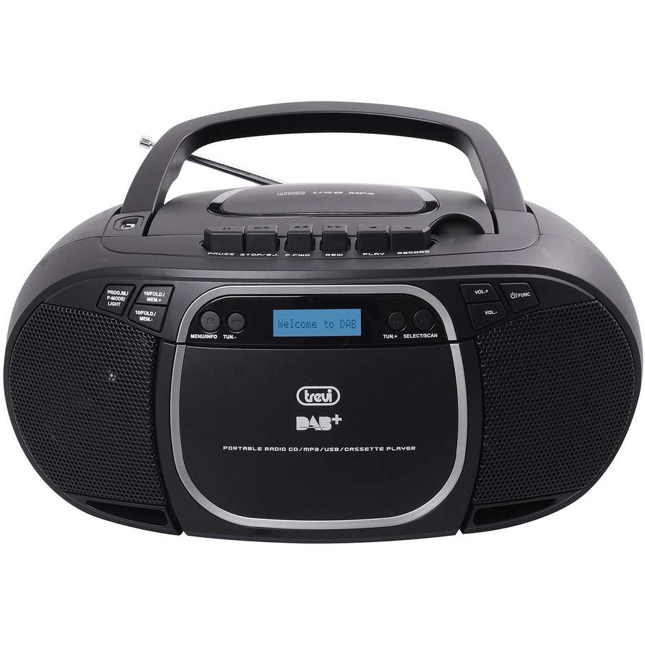 Trevi CMP 576 DAB boombox nero con CD, cassette, radio DAB+ e USB