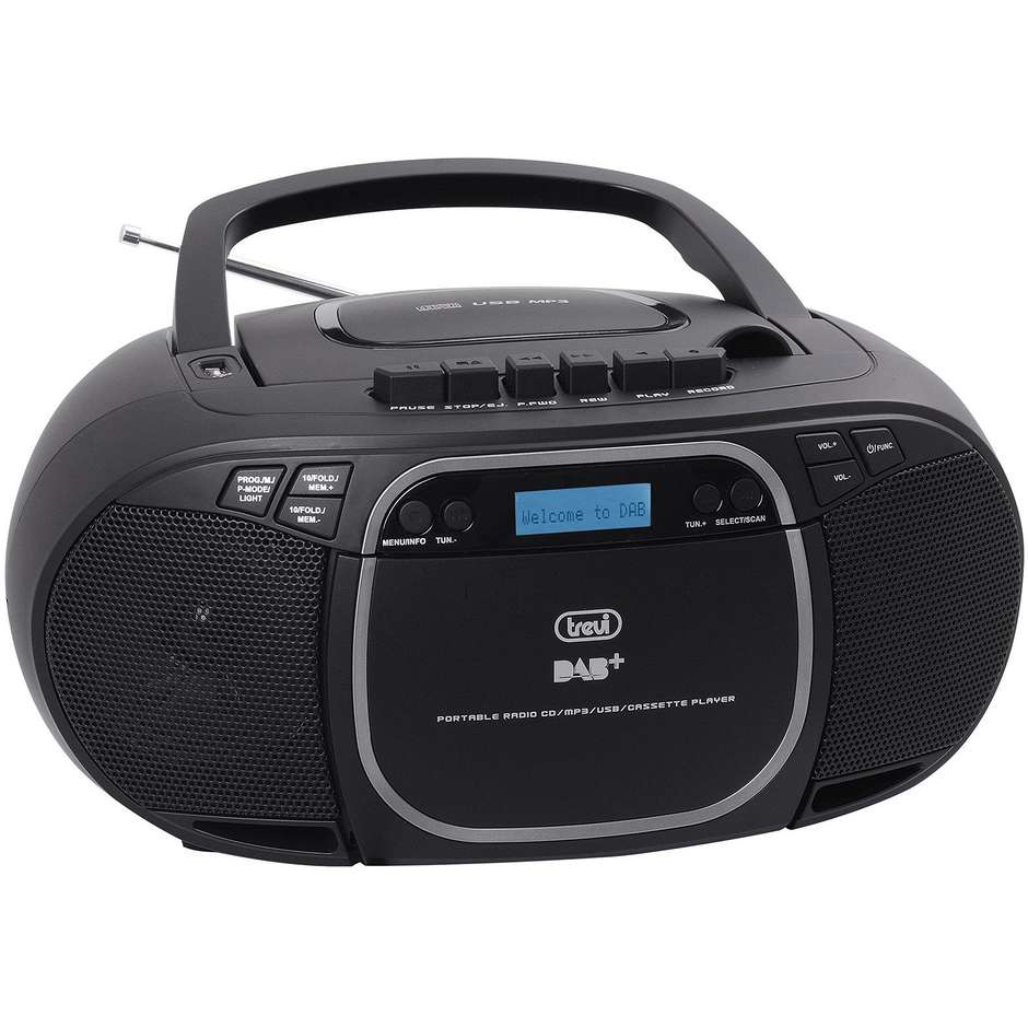 Trevi CMP 576 DAB boombox nero con CD, cassette, radio DAB+ e USB
