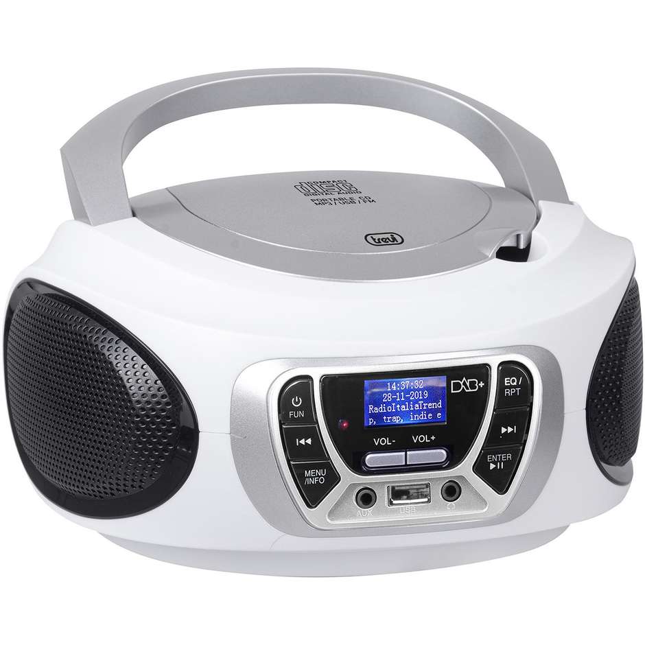 Trevi CMP510DAB WHITE Cuffie Wireless Bluetooth ad Alta Risoluzione Nero
