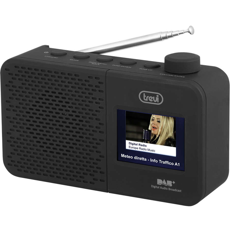 Trevi DAB 795 R radio digitale portatile DAB/DAB+ display LCD colore nero