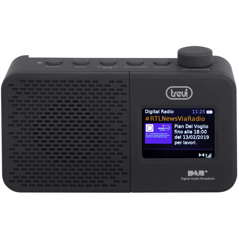 Trevi DAB 795 R radio digitale portatile DAB/DAB+ display LCD colore nero