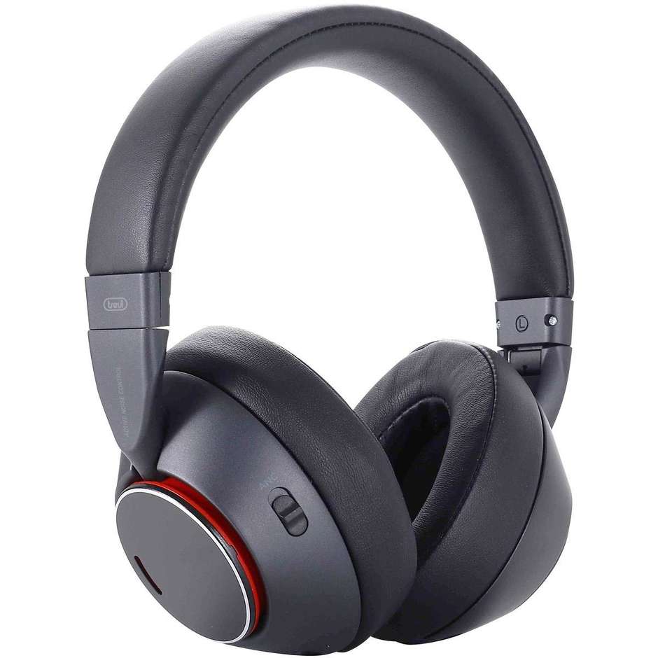 Trevi DJ 12E90 Cuffie Sovraurali Wireless ANC con Microfono e Jack 3.5mm Nero