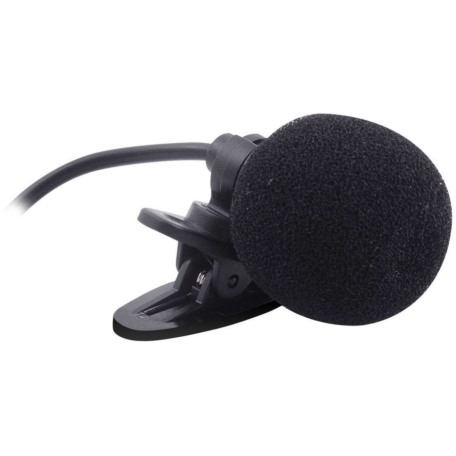 Trevi EM 408 UHF (EM408UHF) Set Microfono Wireless a Clip Lavallier UHF con Ricevitore Ricaricabile Nero