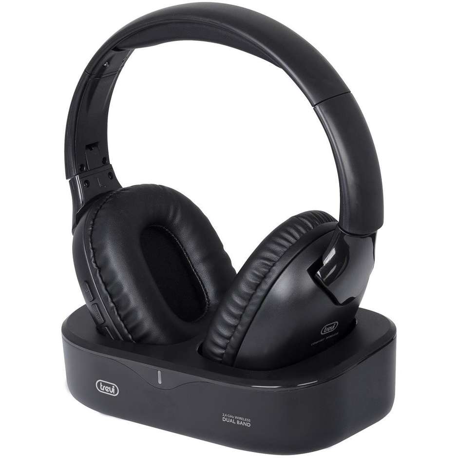 Trevi FRS1490RW Cuffie Wireless Bluetooth ad Alta Risoluzione Nero