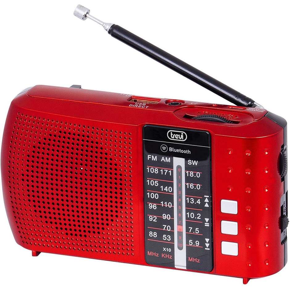 Trevi RA 7F20 BT Radio Portatile FM-AM-SW Bluetooth colore Rosso