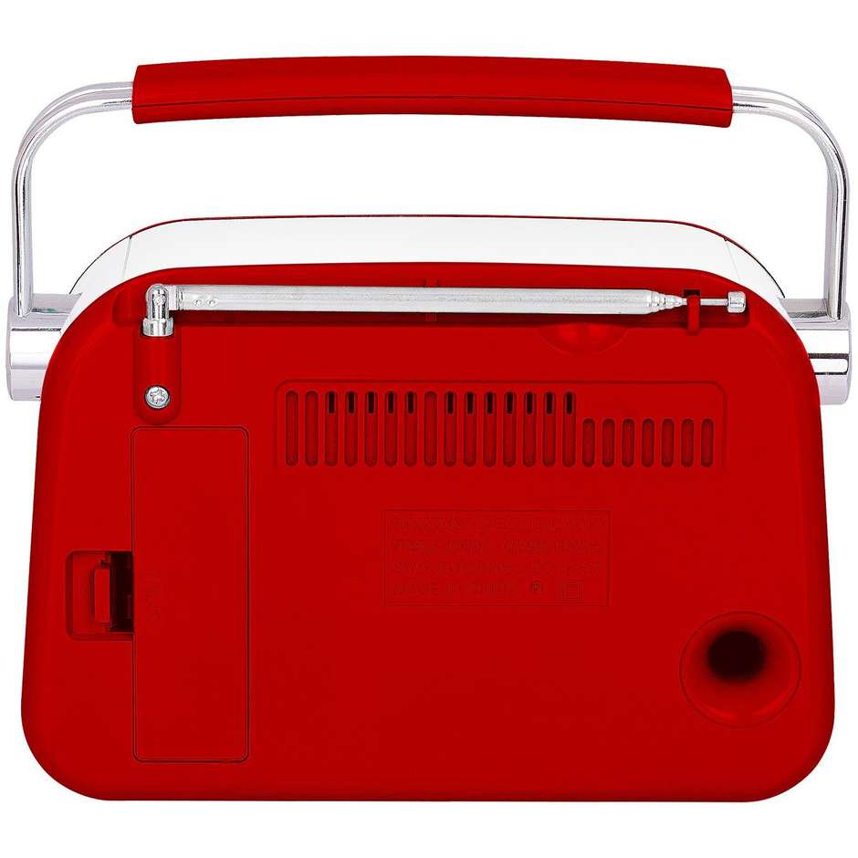 Trevi RDA70BR02 Radio Portatile Multibanda AM/FM/SW USB-C microSD MP3 Rossa