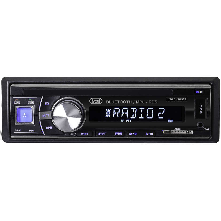 Trevi SCD-5702BT Autoradio Bluetooth lettore MP3 da USB/SD card Ingresso Aux-in colore Nero