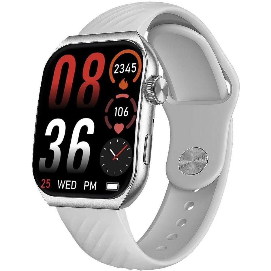 Trevi T-FIT 400 C Smartwatch AMOLED 1.96" Cassa Metallo IP67 Chiamate Bluetooth Colore Argento