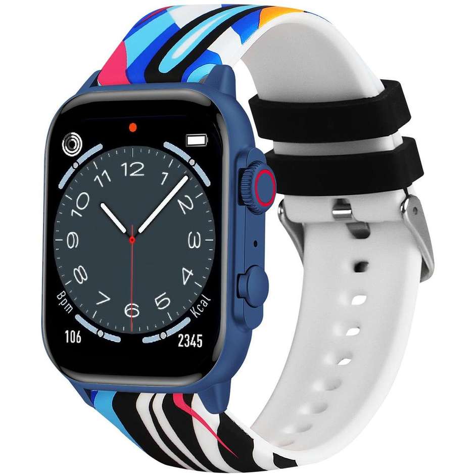 Trevi T-FIT 458 A Smartwatch 1.95" AMOLED Bluetooth Chiamate Vivavoce Colore Blu cinturino Multi