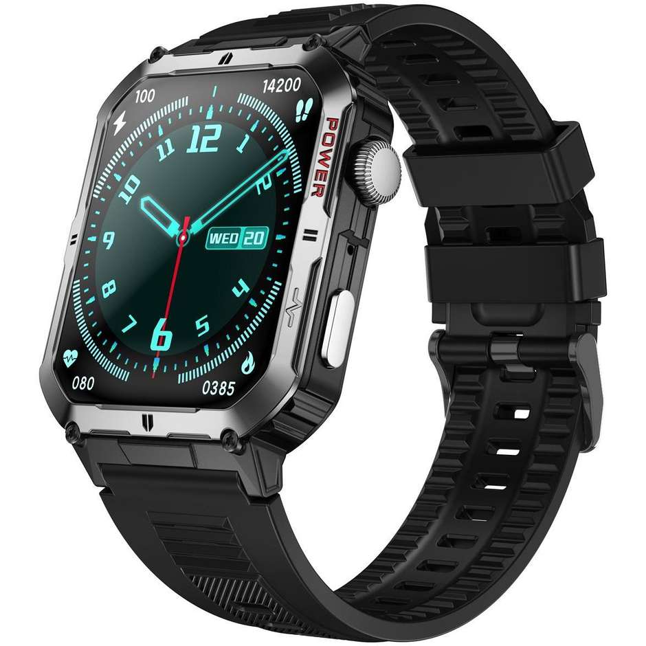 Trevi T-FIT 500 Smartwatch Curvo 3D 2.06" AMOLED Chiamate Bluetooth Assistente Vocale Colore Argento