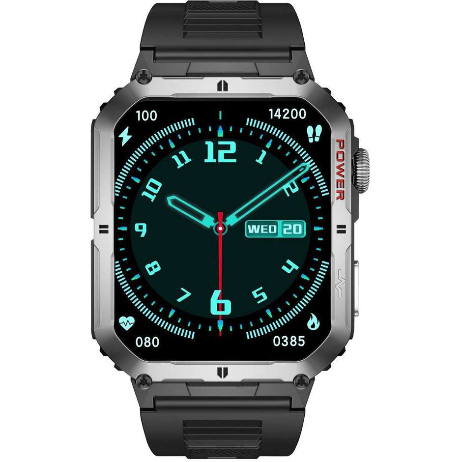 Trevi T-FIT 500 Smartwatch Curvo 3D 2.06" AMOLED Chiamate Bluetooth Assistente Vocale Colore Argento