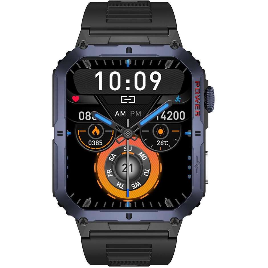Trevi T-FIT 500 Smartwatch Curvo 3D 2.06" AMOLED Chiamate Bluetooth Assistente Vocale Colore Blu
