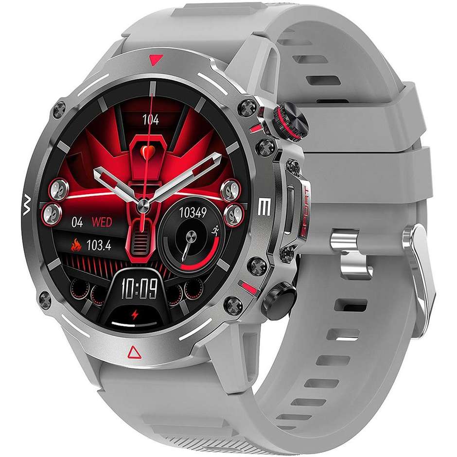 Trevi T-FIT 510 Smartwatch Circolare 1.43" AMOLED Cassa Metallo Chiamate Bluetooth Colore Grigio