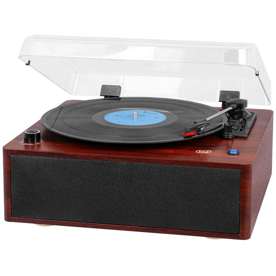TREVI TT1030BT Giradischi Stereo a Trazione a Cinghia con Ricevitore e Trasmettitore Bluetooth Colore Legno