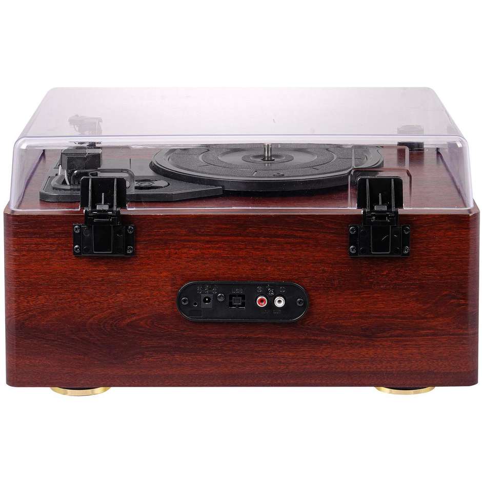 TREVI TT1030BT Giradischi Stereo a Trazione a Cinghia con Ricevitore e Trasmettitore Bluetooth Colore Legno