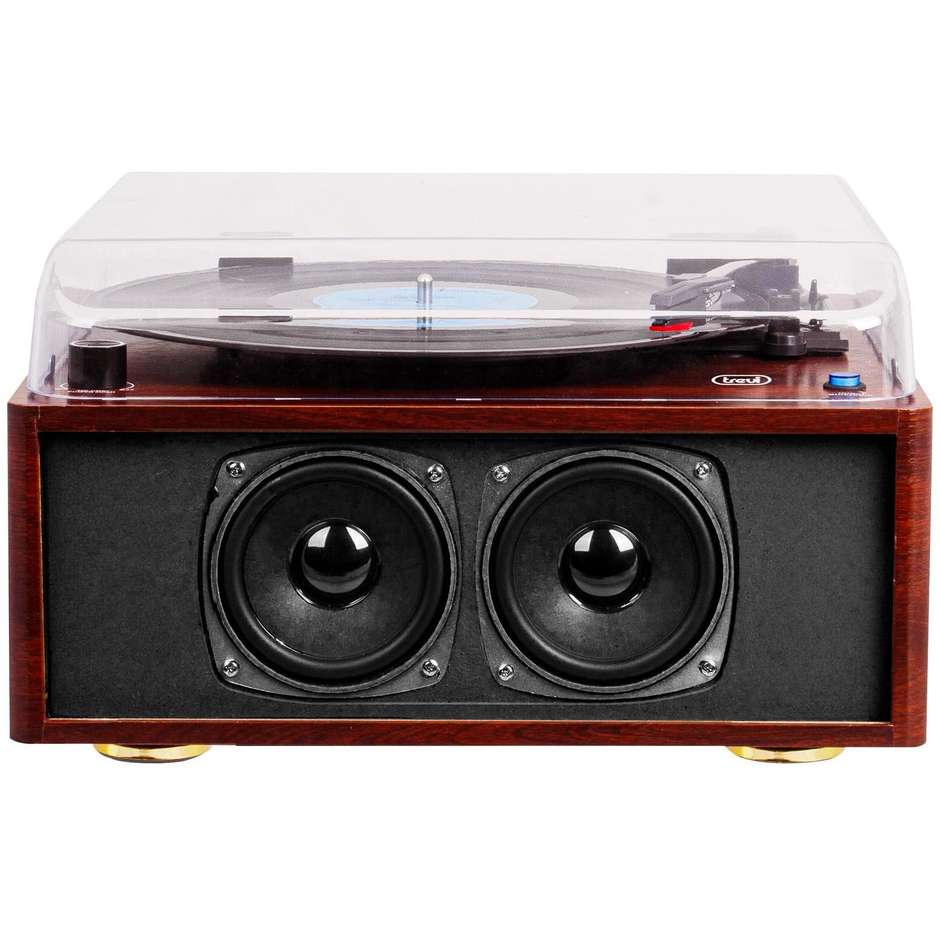 TREVI TT1030BT Giradischi Stereo a Trazione a Cinghia con Ricevitore e Trasmettitore Bluetooth Colore Legno