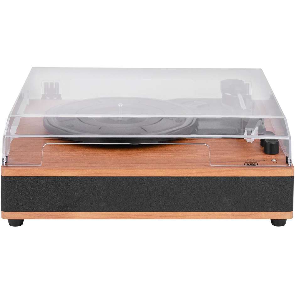 Trevi VT 1025 BT Piatto Audio Stereo 4W con Ingresso AUX e Controllo Tono, Legno/Nero