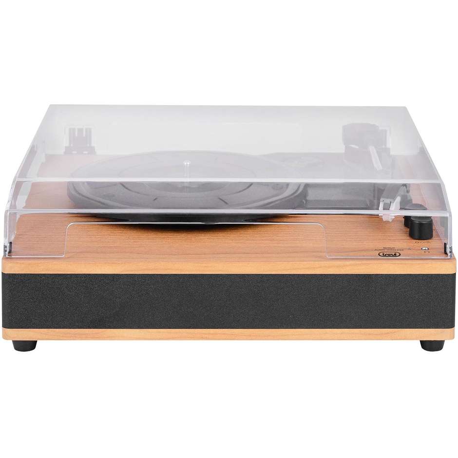 Trevi VT 1025 BT Piatto Audio Stereo 4W con Ingresso AUX e Controllo Tono, Legno/Nero