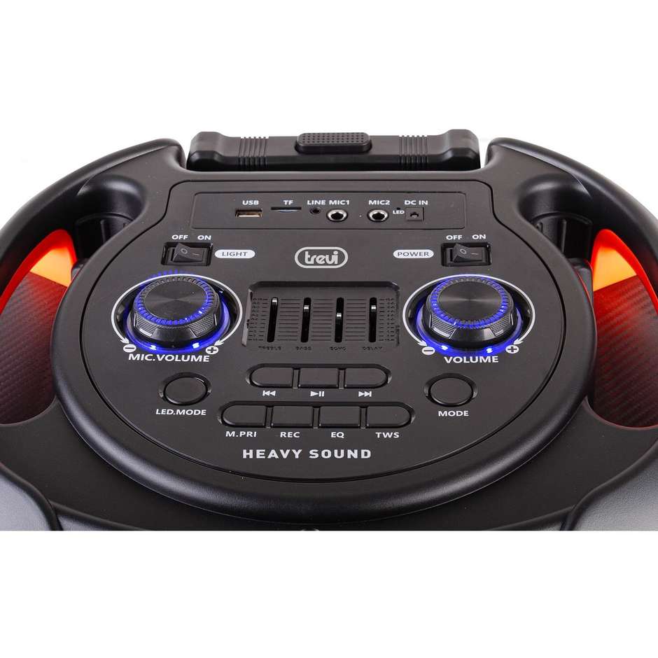 Trevi XF1400 Altoparlante da Festa 100W RMS Bluetooth TWS LED Microfono Nero