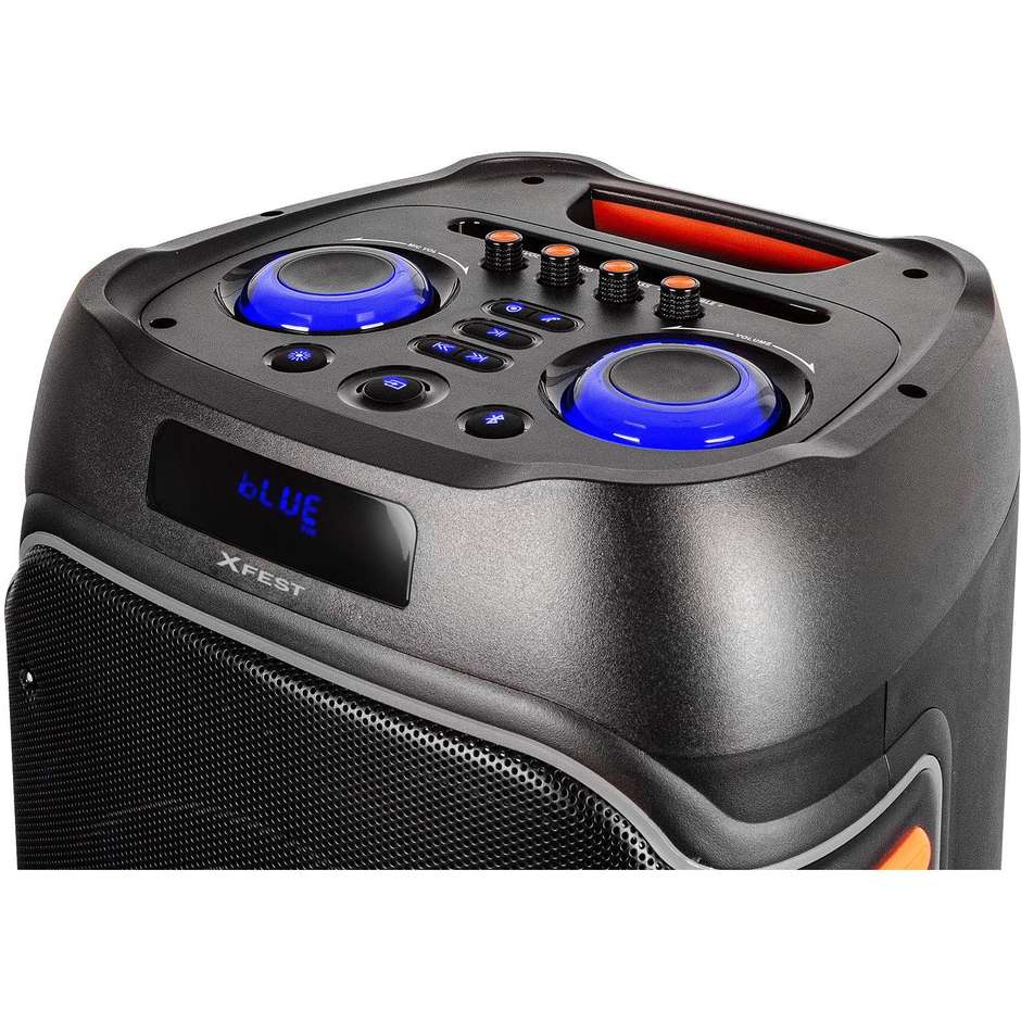 Trevi XF3600PRO Altoparlante da Festa 200W RMS Bluetooth USB microSD LED Nero