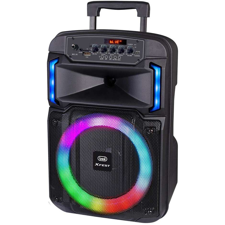 TREVI XF370 Altoparlante Portatile Wireless Amplificato Potenza 25 W Colore Nero