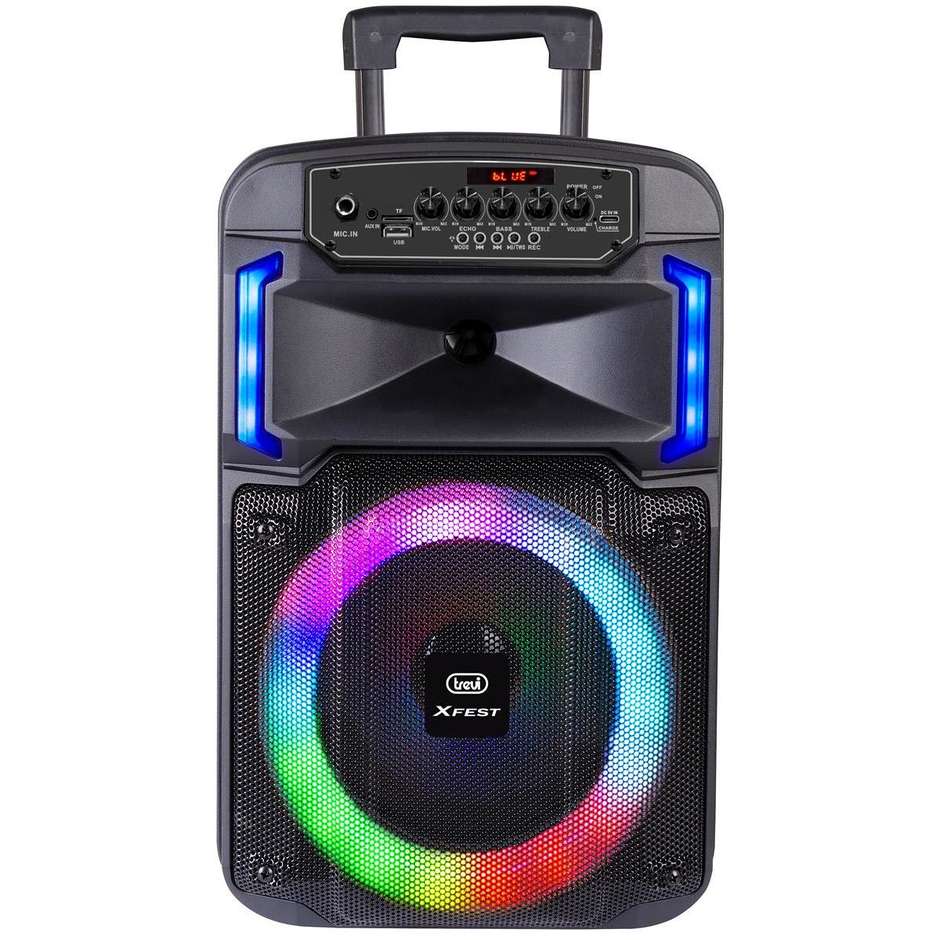 TREVI XF370 Altoparlante Portatile Wireless Amplificato Potenza 25 W Colore Nero