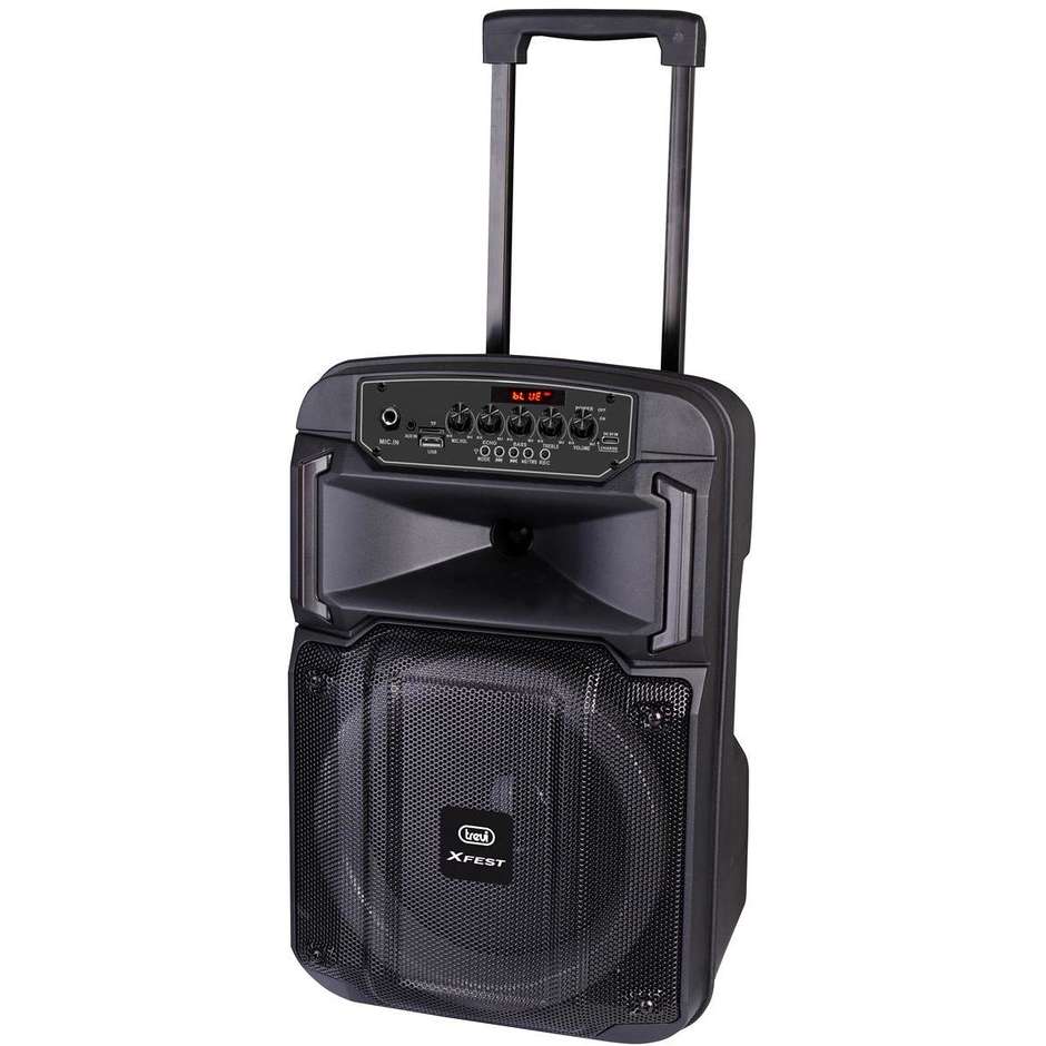 Trevi XF370 XFEST Altoparlante da Festa Bluetooth 25W RMS TWS microSD LED Nero