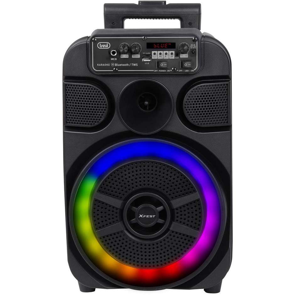 Trevi XF460 Altoparlante Trolley Portatile 40W RMS Bluetooth USB microSD AUX Nero