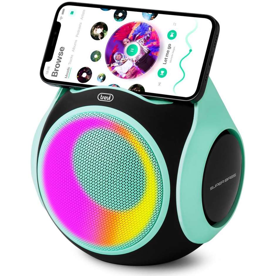 Trevi XR 8A 202 Altoparlante da Festa 20W Bluetooth 5.3 IPX5 Turchese
