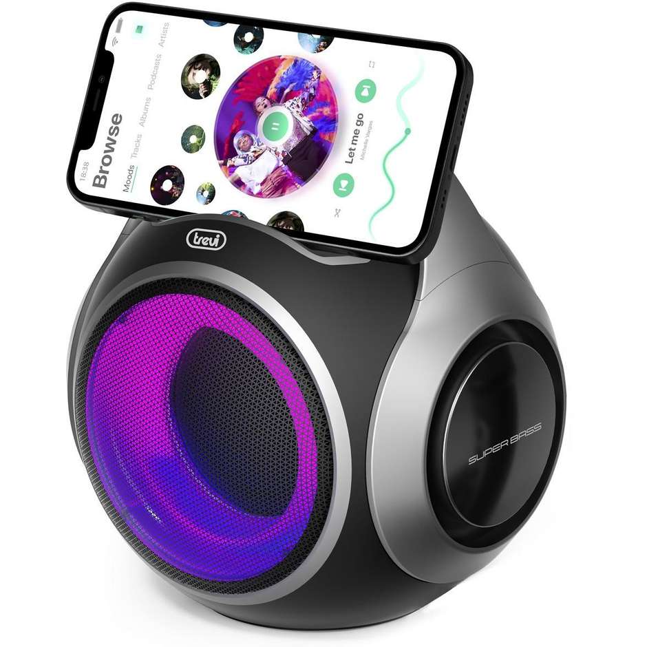 Trevi XR8A202 BK Diffusore Audio Bluetooth Portatile Nero
