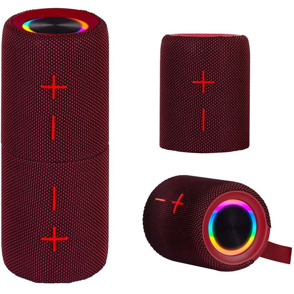 Trevi XR8A44  Altoparlante 2×10 W Wireless Micro SD Colore Rosso