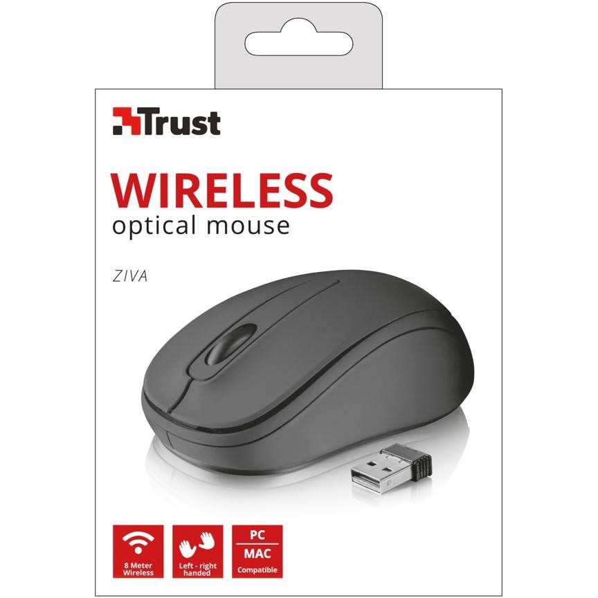 Trust 21509 Ziva Mouse Wireless compatto colore nero