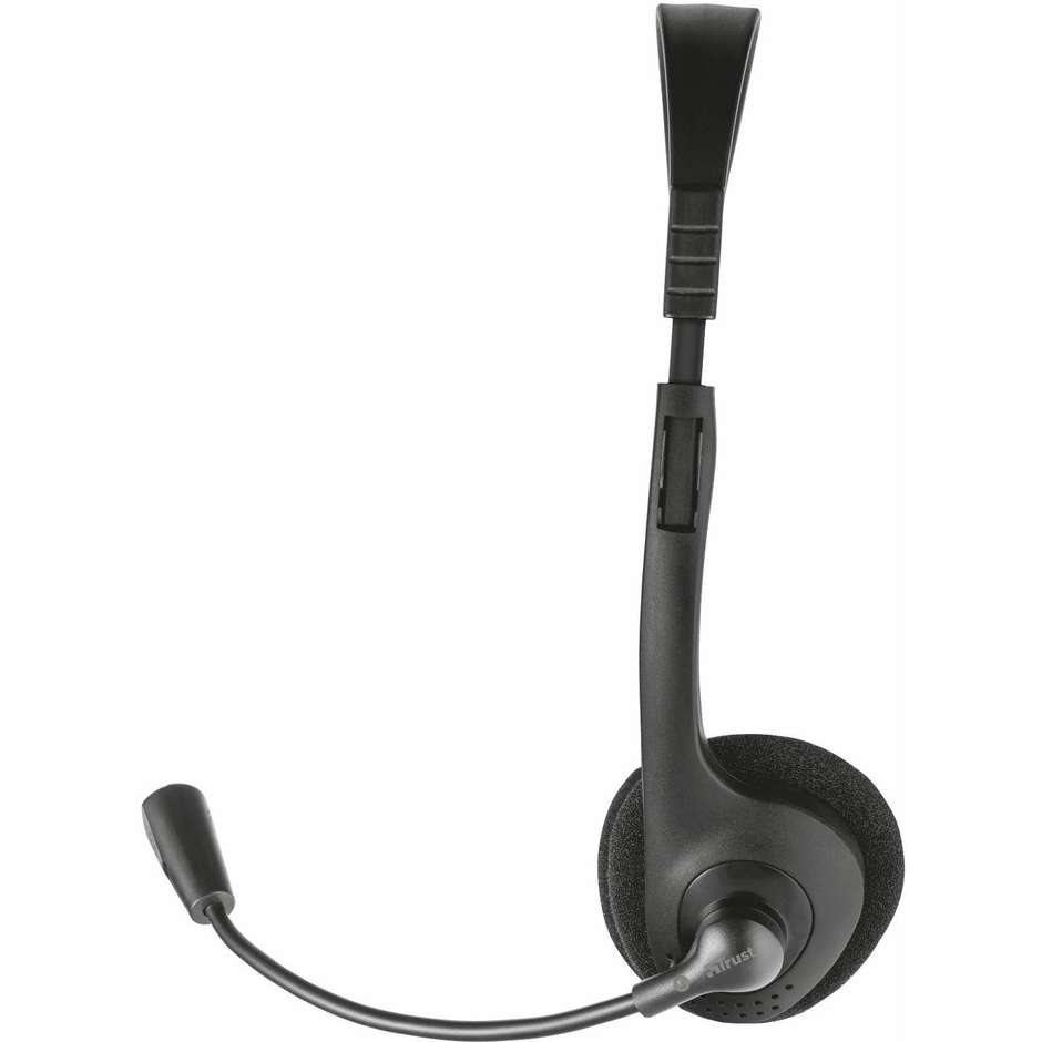 Trust 21665 Cuffie stereo con microfono regolabile jack 3,5 mm nere