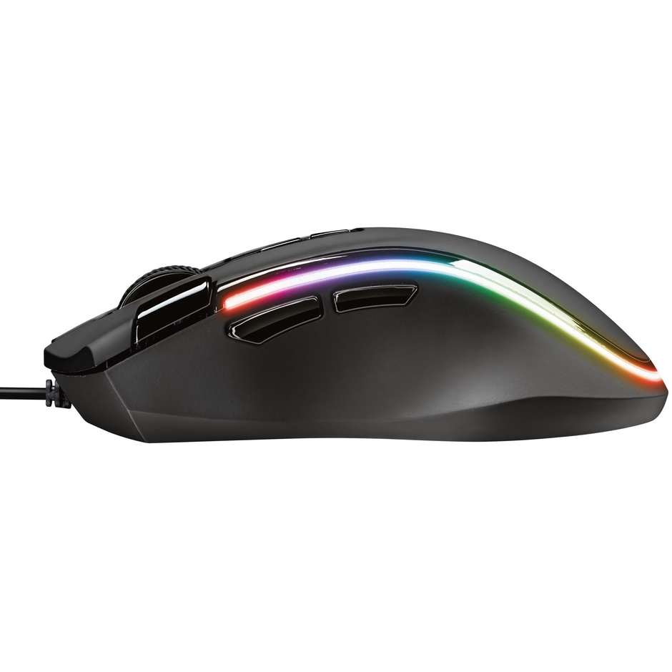 Trust 21789 GXT 188 Laban RGB Mouse ergonomico gaming con luci LED RGB