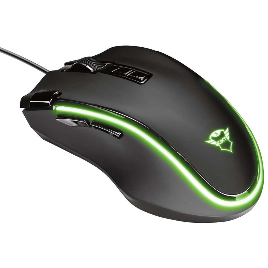 Trust 21789 GXT 188 Laban RGB Mouse ergonomico gaming con luci LED RGB