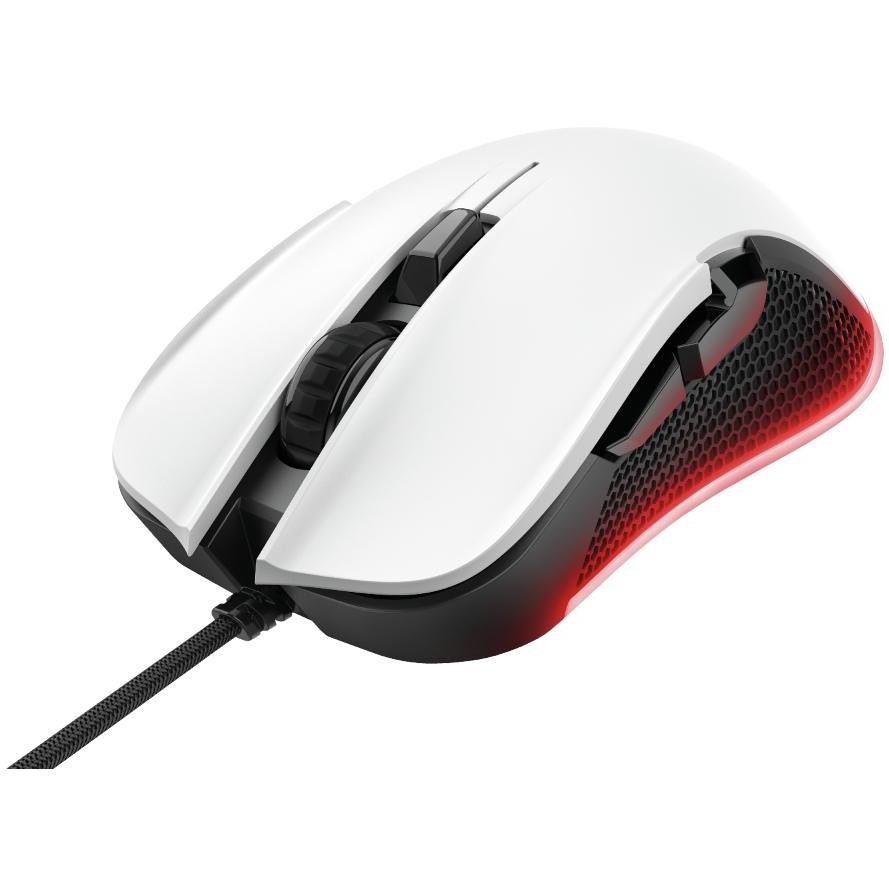 Trust 24485 GXT 922 YBAR Mouse Gaming Cablato USB Colore Bianco