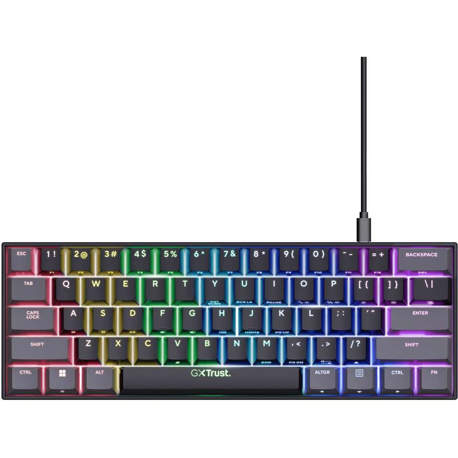 TRUST 24884 Tastiera USB Layout Italiano QWERTY Colore Black