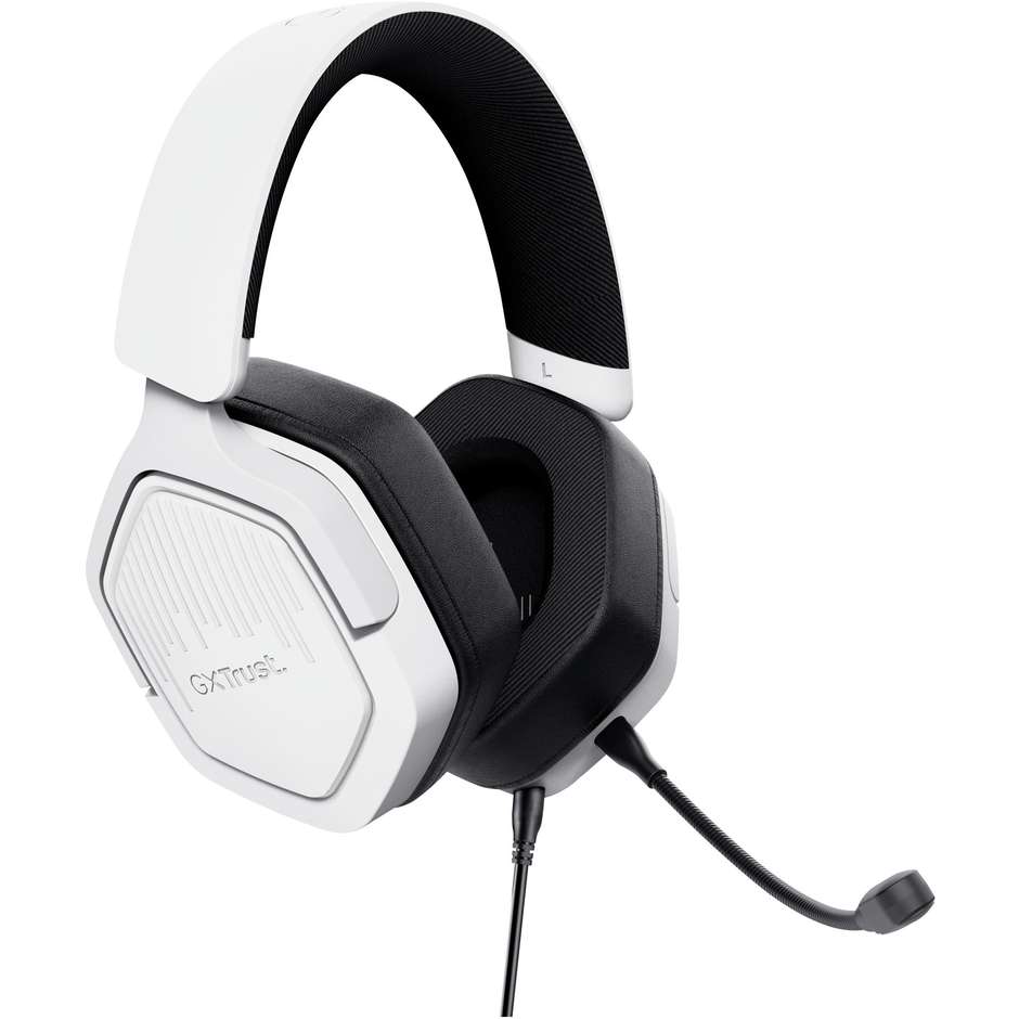 Trust 25448 GXT492W Carus Cuffie da Gaming Cablate colore bianco