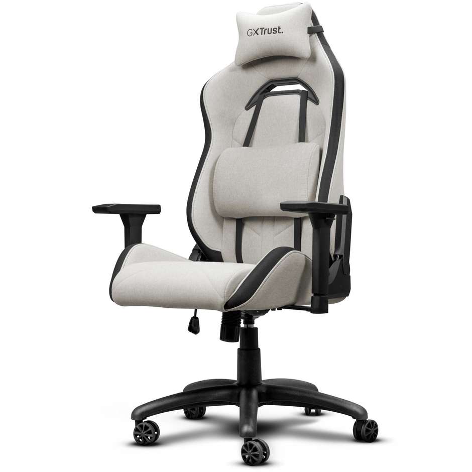 Trust 25532 sedia gaming PC imbottita beige, braccioli regolabili